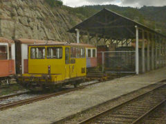 
A 'DP' unit at Tua Station on the Douro Railway, April 2012